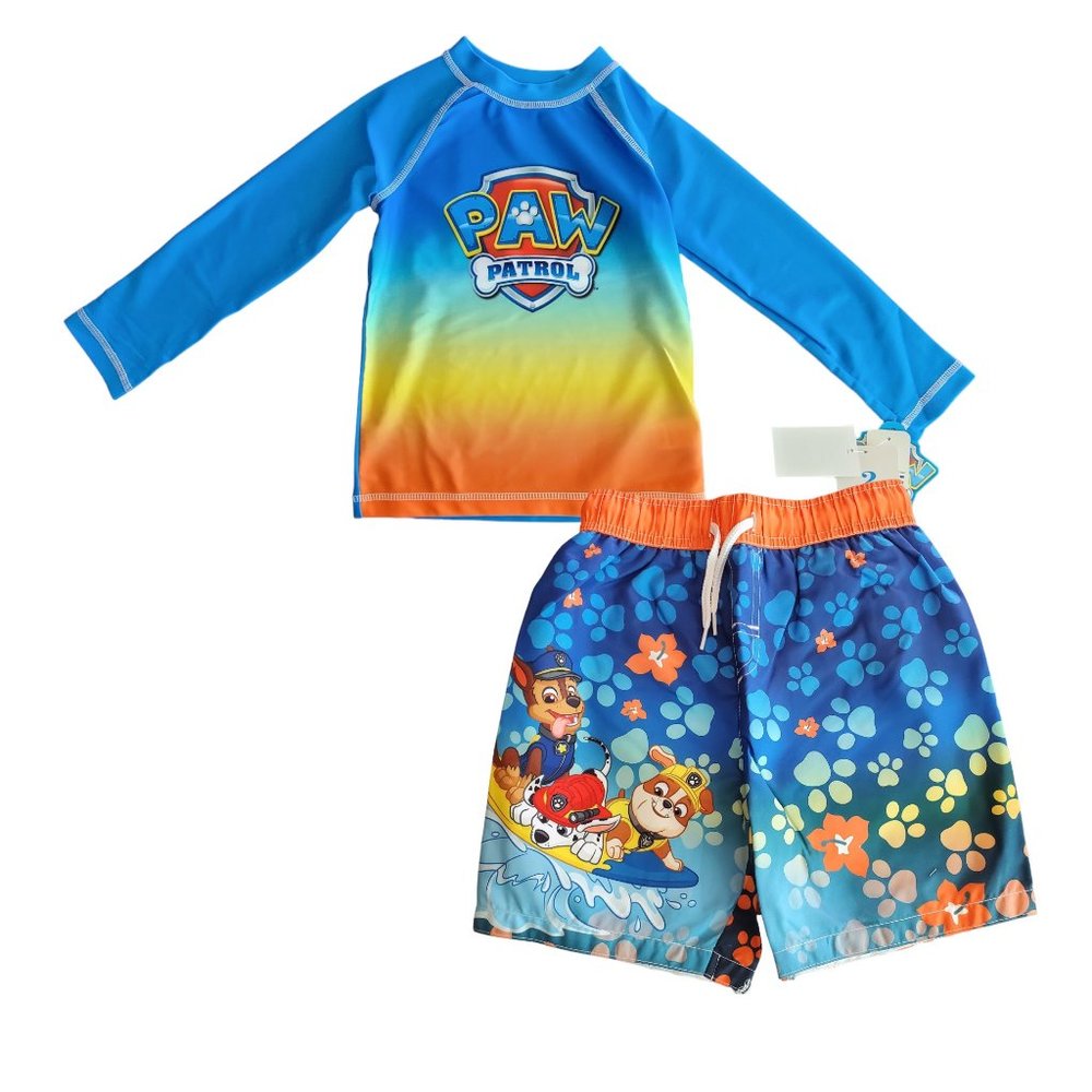 NEW Paw Patrol Swim Set. Boys Size 4T. Long Sleeve